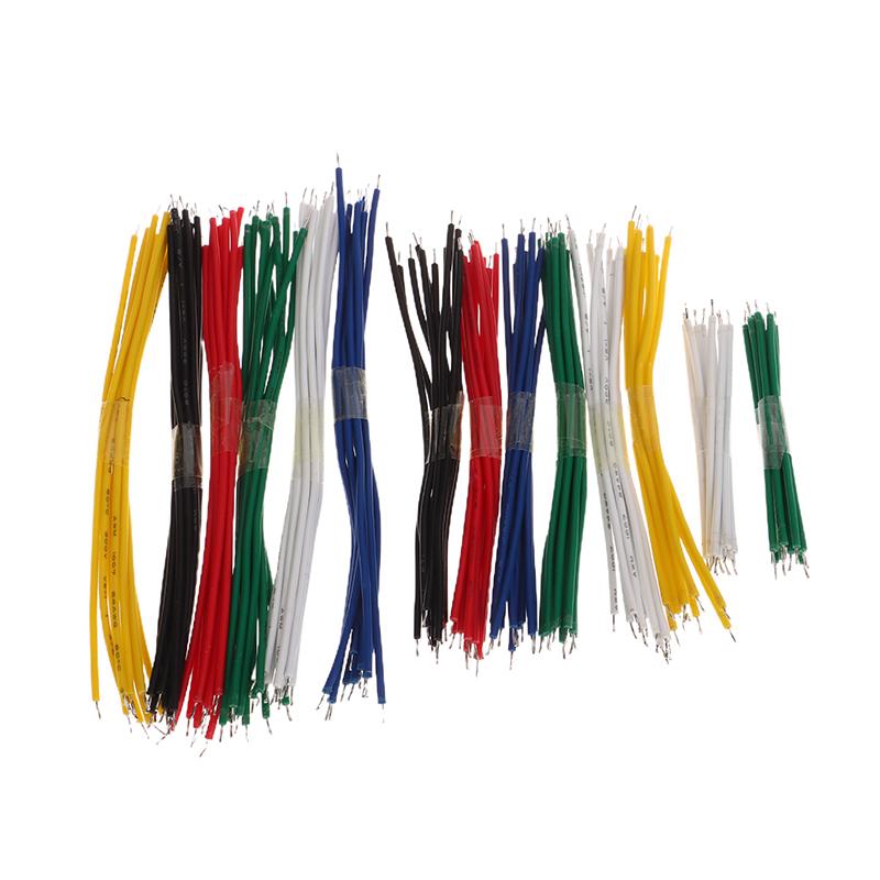 140 шт. высококачественный электронный провод 24Awg луженый провод 6 цветов перемычка DIY комплект для печатных плат и макетных плат кабели провода