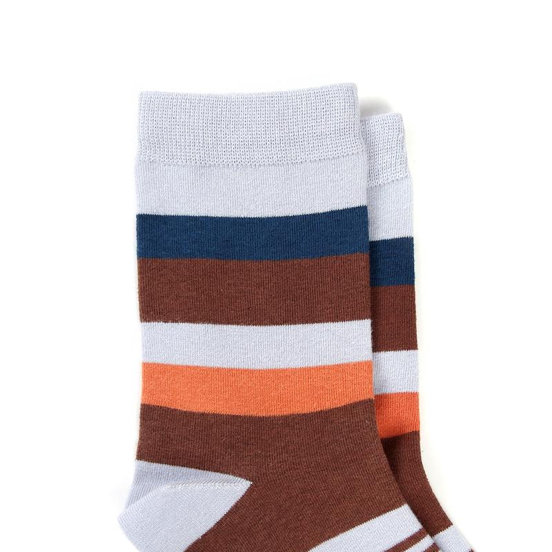 5 Pair-pack Men's Dress Crew Socks Cotton Funny Colorful Stripe Novelty Style Classic Sock for Men Size Eur 38-45 (US6-11)