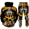Забавный спортивный костюм Cobra Kai с 3D принтом, Мужская крутая толстовка/брюки/костюм в стиле хип-хоп 2022, модная спортивная одежда для бега с длинными рукавами, спортивный комплект