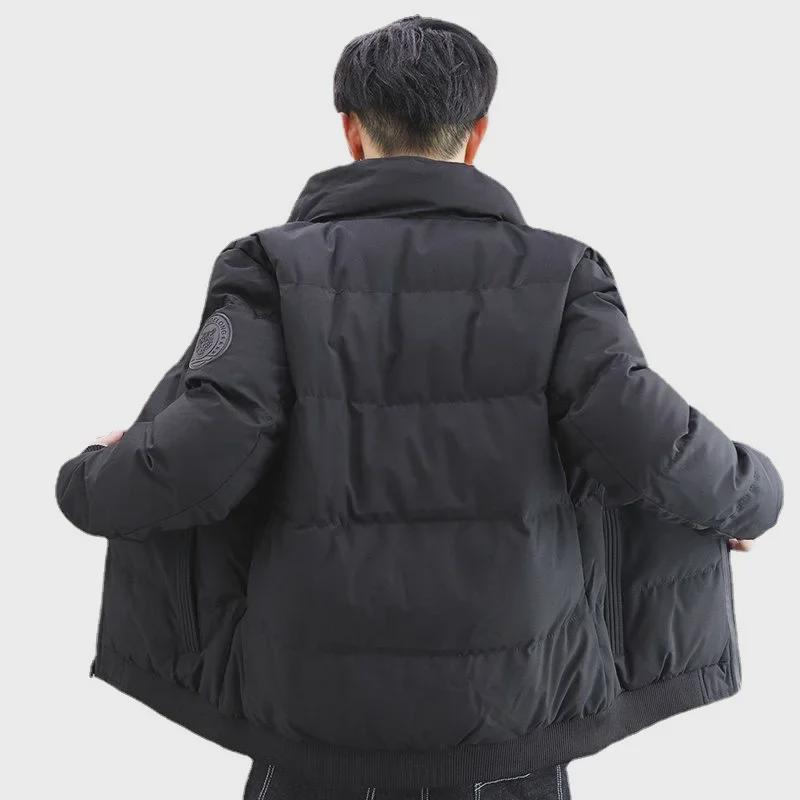Men's Trendy Cotton Winter Jacket 2024: Thickened, Stylish, Casual, and All-Match Design