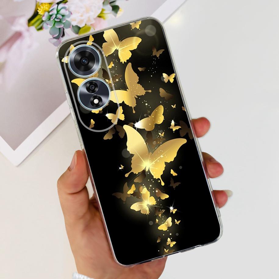 For OPPO A60 4G Case CPH2631 Cute Cat Cartoon Transparent TPU Silicone Soft Slim Cover For OPPO A60 A 60 OPPOA60 2024 Bumper New