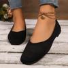 2024 Plus Size Shoes Female Slip On Women's Flats Concise Casual Flats Women Solid Square Toe Soft Bottom Outdoor Shoes Women