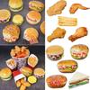 Home Ornament Faux Fried Chicken Simulation Kitchen Artificial Food Model Hamburger Fries Sandwish