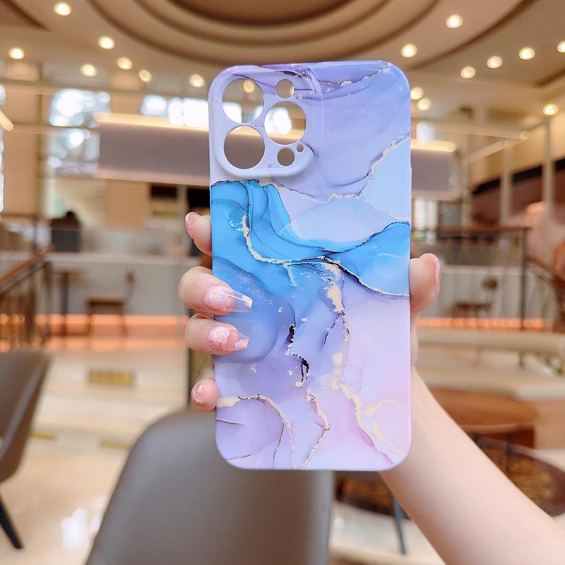 Для iPhone15 Мраморный чехол для мобильного телефона Ins для Apple 14promax Пленка Все включено Чехол для мобильного телефона
