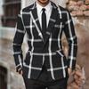 Men's Spring Casual Stand Collar Long Sleeve Single Breasted Suit