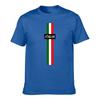 Unisexs Cotton Tshirt Vertical Italian Flag Print Italia Letter Casual Short Sleeve Tee For Daily Wear