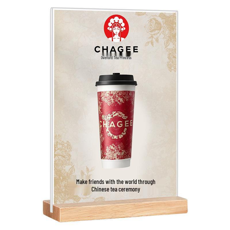 Acrylic A4 Menu Display Stand for Coffee & Milk Tea Shops
