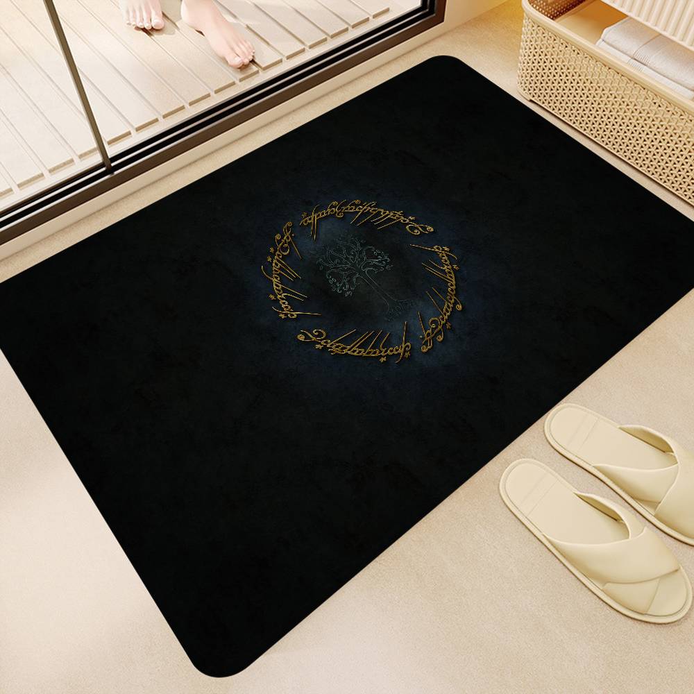 L-Lords Game Rings Floor Mat INS Style Soft Bedroom Floor House Laundry Room Mat Anti-skid Household Carpets