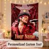 Custom Personalized Tapestry,Bruno Mars Print Custom Name Text Wall Art Hanging for Bedroom