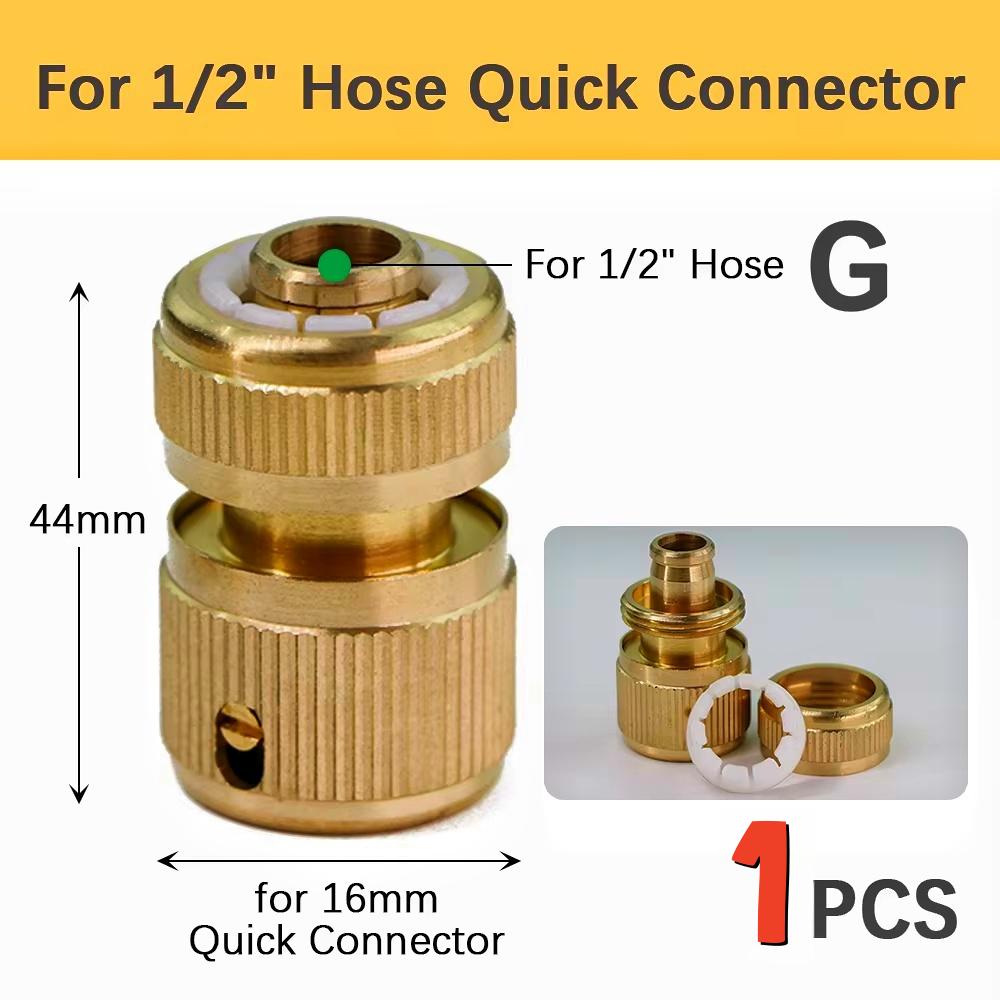 3/4" Brass Ball Valve Quick Connector - EU Thread Bidirectional Flow for Car Wash & Garden Hoses, Leakproof with Rubber Gaskets