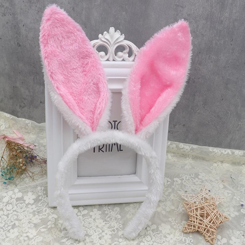 Плюшевый ободок с кроличьими ушками для Пасхи и Хэллоуина - Детский и взрослый костюм для вечеринки.