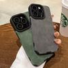 Роскошный матовый кожаный чехол-камера из замши для iPhone 17 16 15 11 12 13 14 Pro Max Plus XS X Мягкая силиконовая крышка