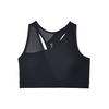 Under Armour Однотонный асимметричный спортивный бюстгальтер с глубоким вырезом, женское нижнее белье, черный 1328810-001