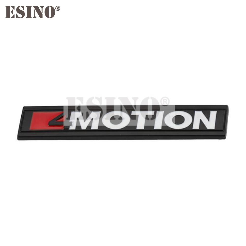 Car Styling 4Motion 3D Rear Trunk Fender Grill Metal Chrome Zinc Alloy Emblem Badge Decal for Volkswagen Golf R Tiguan Touareg