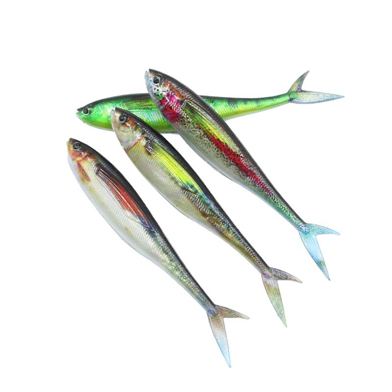 Selco China 8Pcs/Bag Soft Bionic Bait All Water Fishing Soft Pvc Lure Saltwater Fishing Fork Tail Lure