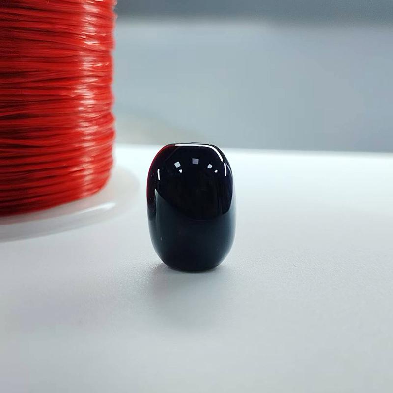 Древний браслет-ожерелье из бусин-бочонков из черного агата, аксессуары для DIY-украшений