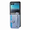 Carbon Fiber Leather Phone Case With Card Slots Kickstand Motorola Razr 60 Ultra 50 40