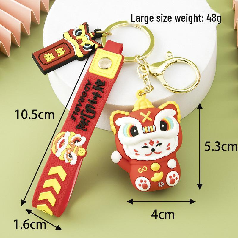 Корейский милый брелок для ключей Lucky Cat: Очаровательная подвеска для пар, сумок и автомобилей