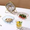 High-end Snack Plate Golden Edge Vegetable Plate Multipurpose Dining Table Plate  Dining Table