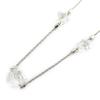 [L6105] - White 'Crystal' Silver Necklace