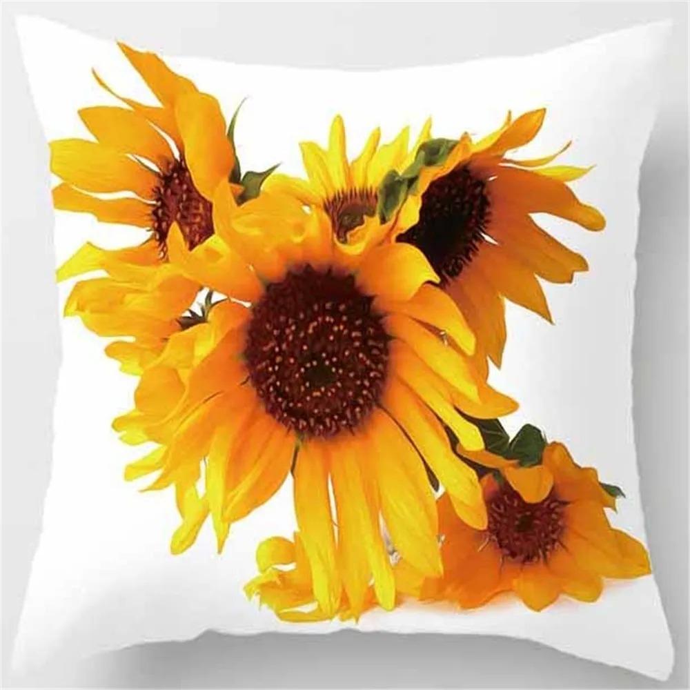 Sunflower Decorative Pillowcase Office Living Room Car Ornaments Home Pillowcase