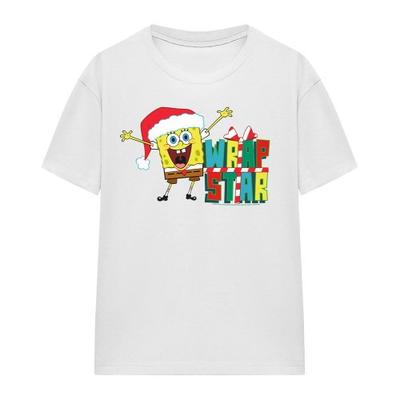 Губка Боб Квадратные Штаны Унисекс Взрослая Футболка Wrap Star At Christmas