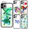 Cute Sea Turtle Phone Case for iPhone 11 12 13 14 Pro Max Mini X XR XS SE 2020 6 7 8 Plus Samsung Galaxy S21 S22 Shell Coque