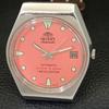 Orient AUTOMATIC 46943 JAPAN MENS VINTAGE PEACH COLOR DIAL WATCH A701820-5 R207-a701820