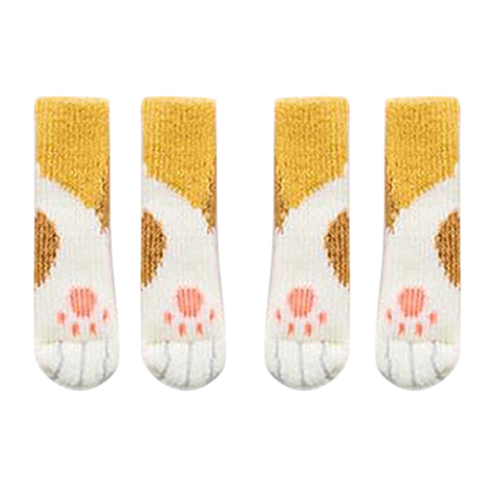 4 шт. Ударопрочные носки для стульев Дышащие Милые Чехлы на ножки стульев Красивые Носки с котиками Защитники пола