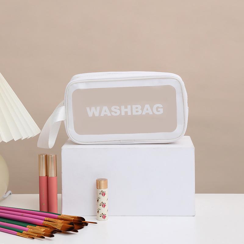 Косметичка ПВХ большой вместимости - Стиль знаменитости, Многоцелевая, Разделение влажного/сухого, Хранение косметики