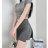 Шорты для йоги с разрезом по бокам для женщин, новинка лета, юбка для похудения с защитой от просвечивания, спортивная юбка А-силуэта