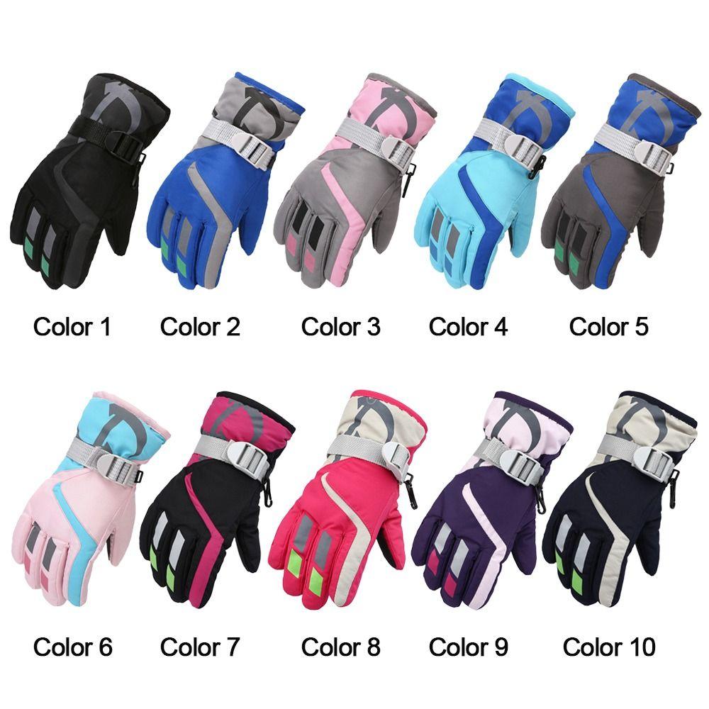 Waterproof Mitten Non-slip Kid Gloves Cute Children Ski Gloves Ski