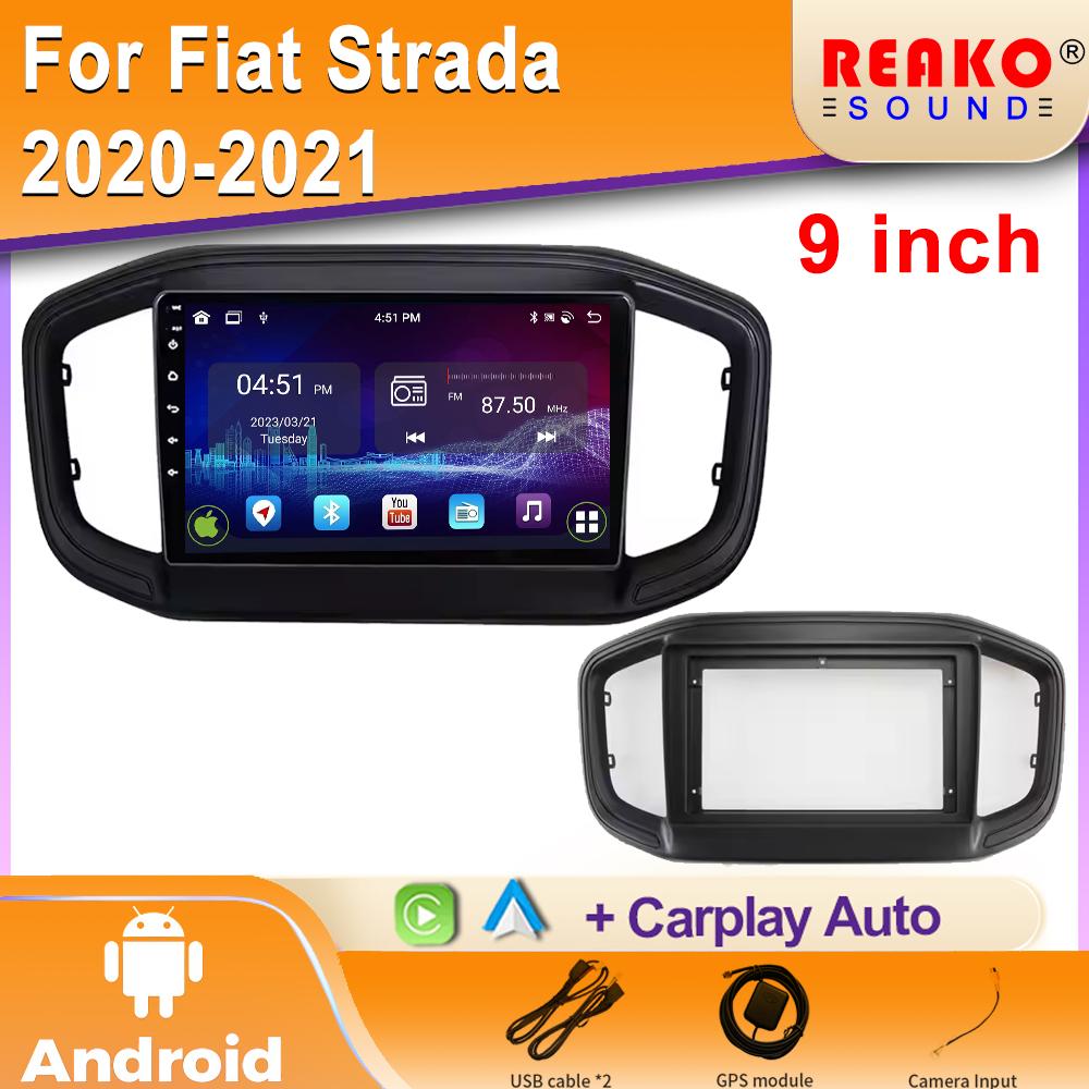 Android 2K Car Radio For Fiat Strada 2020 2021 2022 Video Multimedia Player Navigation Stereo GPS Carplay Autoradio