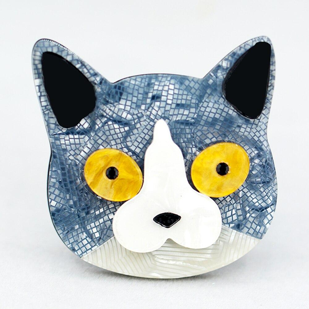 Blucome Качественные акриловые броши с животными, милые аниме, форма головы собаки для женщин и мужчин, костюм, шарф, булавки для хиджаба