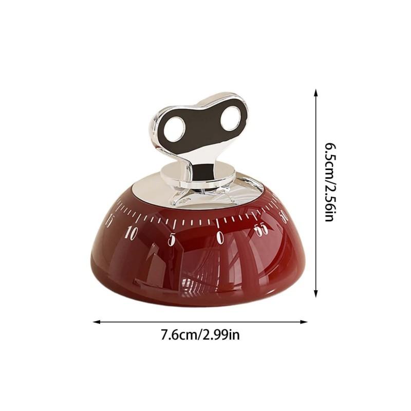 Magnetic Kitchen Timer Vintage Style Manual Countdown Cooking Baking Down Up Loud Alarm Magnet Clock Study Clock Kitchen
