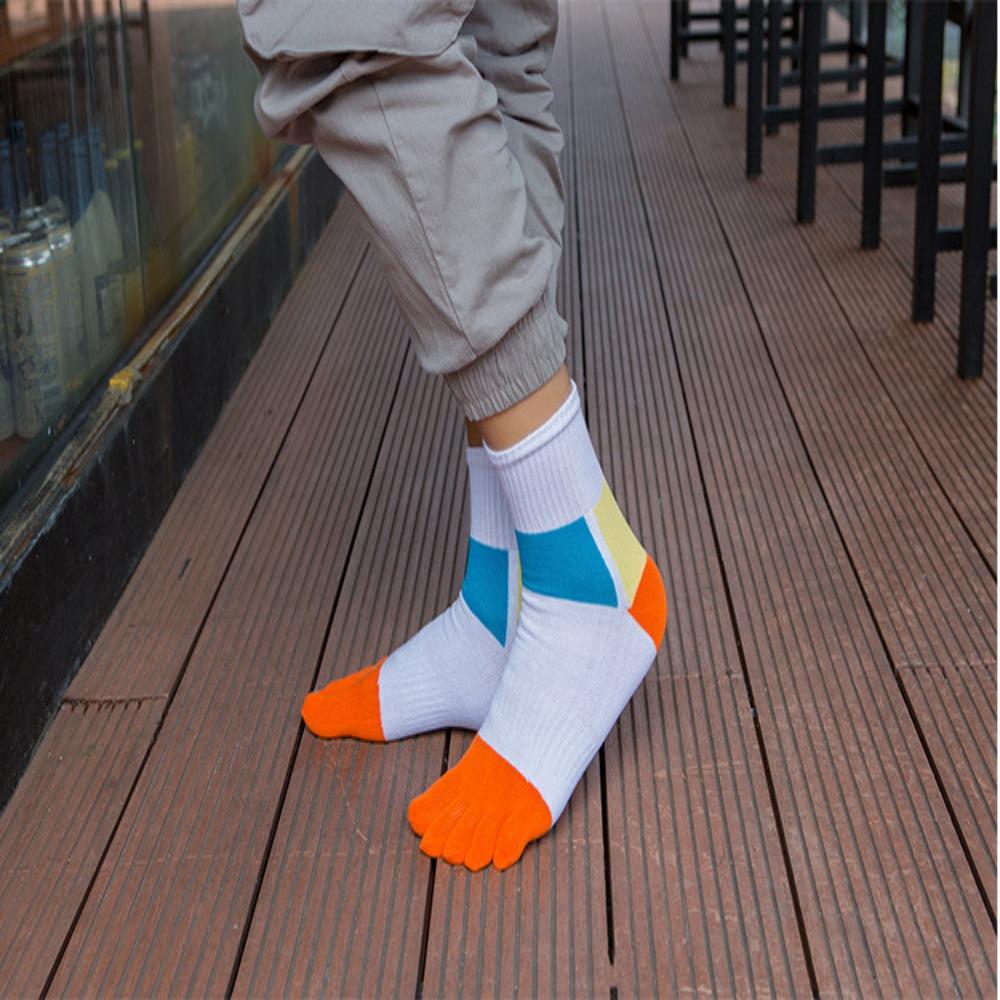 Toes Fiber Organic Cotton Breathable Dress Socks With Toes Five Finger Socks Toe Socks Sweat Socks
