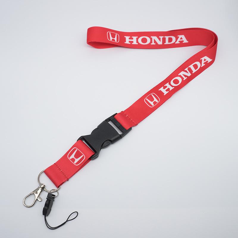 CPS1 1pc Lanyard Nylon Printing Emblem Style Key pendant holder Keychain For Honda Civic xrv hrv crv brv City Accord Fit Jazz Insight
