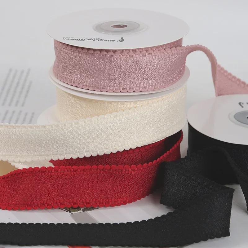 2,5 см хлопковая кружевная лента с пузырьками и жемчугом для упаковки букетов и подарков своими руками банты