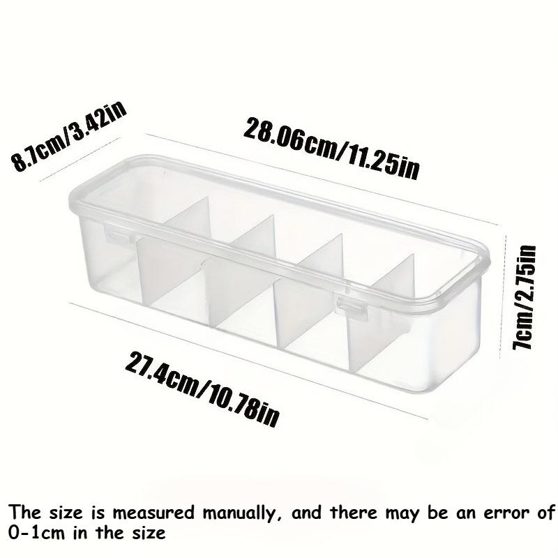 Large-capacity Covered Cable Gemstoneent Box, 5 Compartments - A Space-saving Desktop Storage Solution for Offices and Homes.