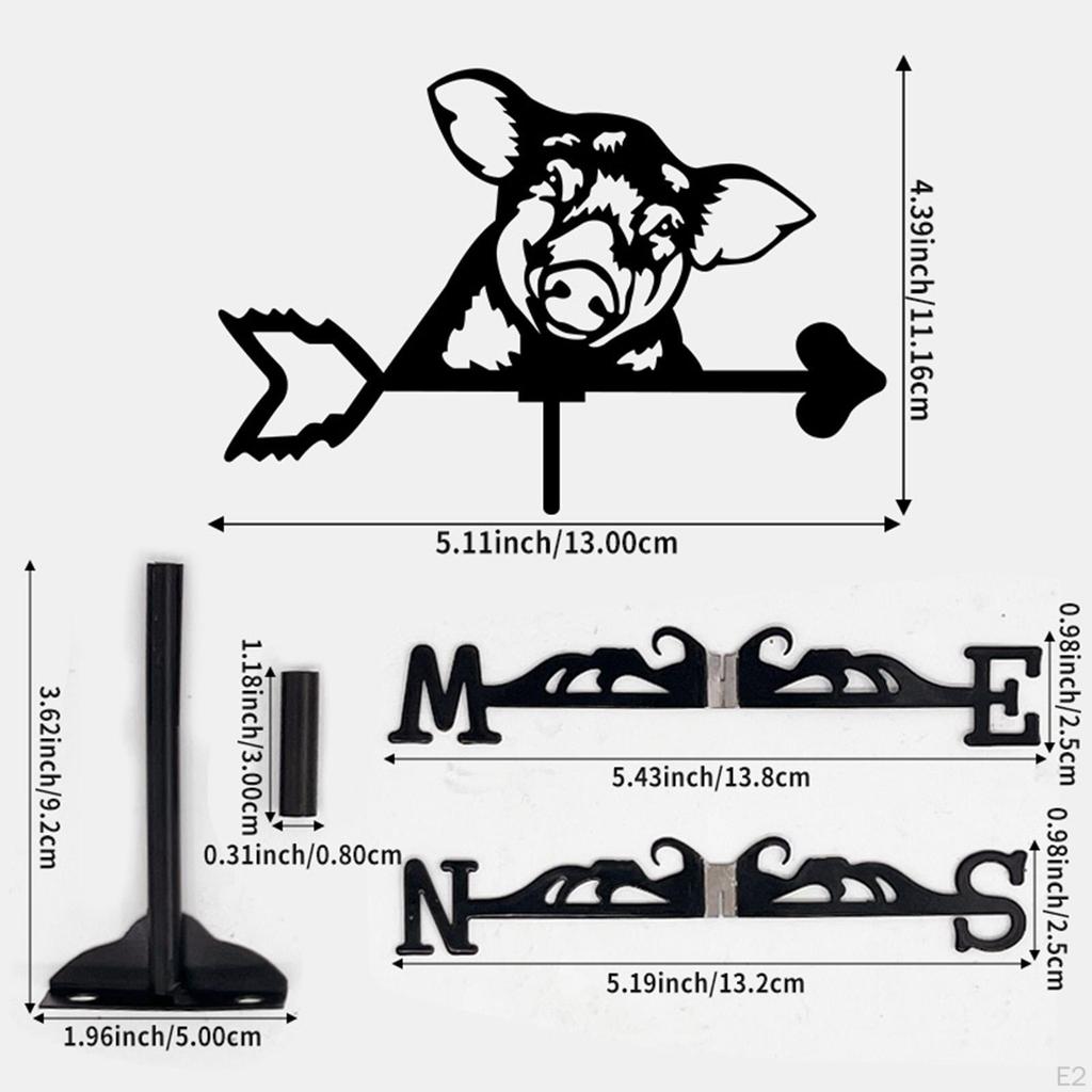 Miniature Weather Vane for Tabletop Use, Garden Decor Item, Iron Wind Direction Tool Outdoors