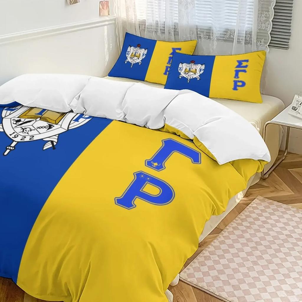 Постельное белье Sigma Sorority Gamma Rho Комплект пододеяльник Sgr Одеяло для спальни Односпальное Двуспальное King Size Покрывало для одеяла Домашний текстиль