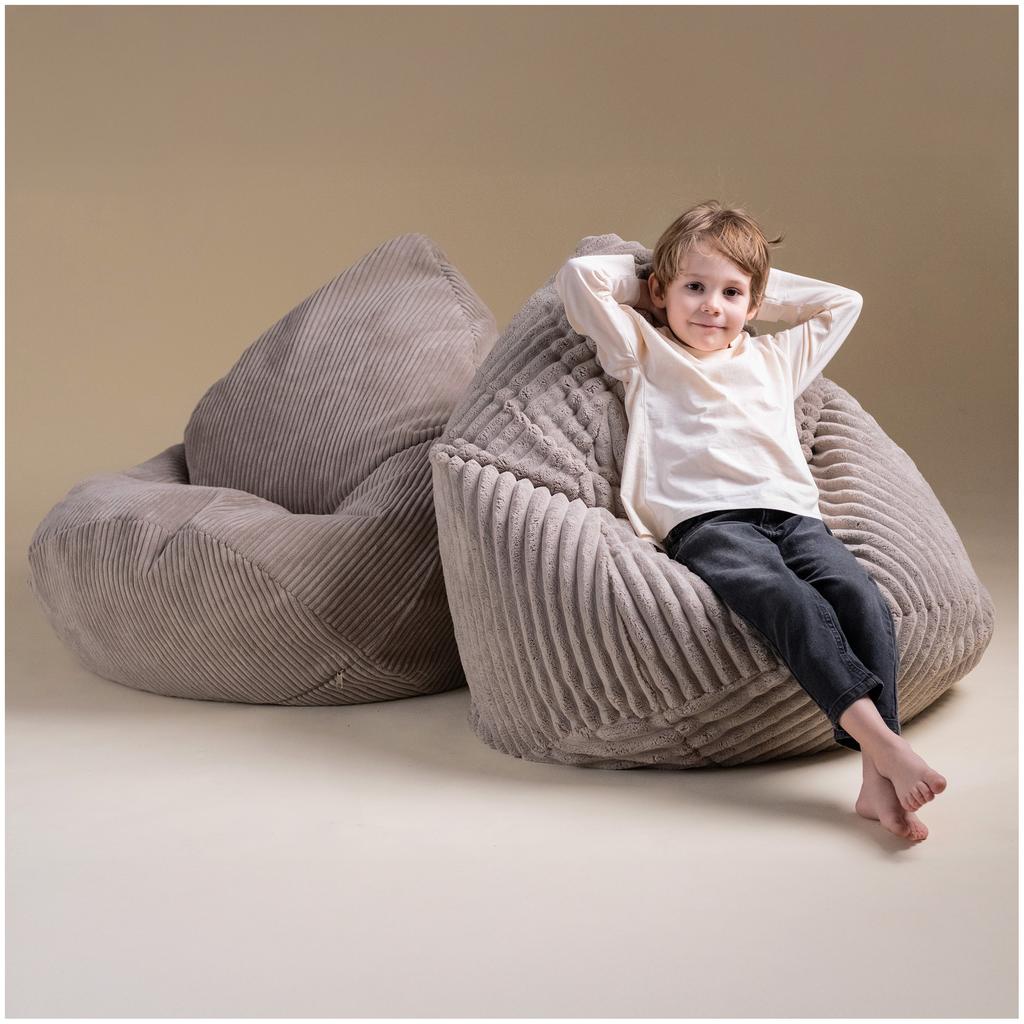 Misioo Bean Bag Armchair, Light Pink, Premium Corduroy, Bean Bag