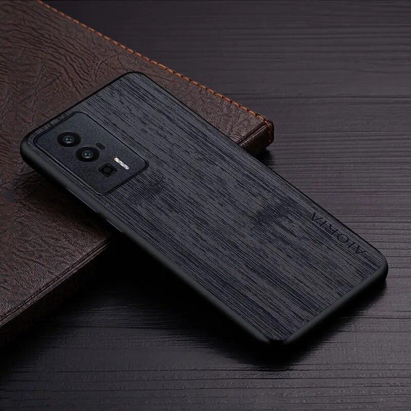 Case for Poco F5 Pro Redmi K60 Pro 5G Funda Bamboo Wood Pattern Leather Cover Luxury Coque for Xiaomi Poco F5 Pro Case Cover