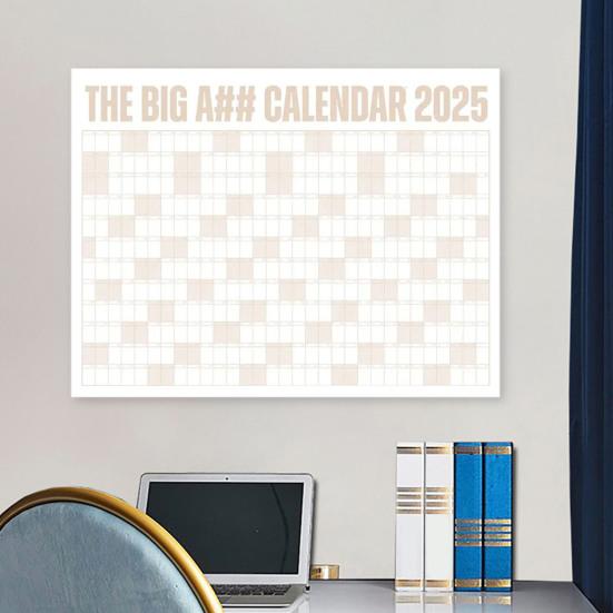 2025 Dry Erase Calendar Large Yearly Planner for Wall 47" X 35" Horizontal Layout Erasable Calendar for Classroom Office Home