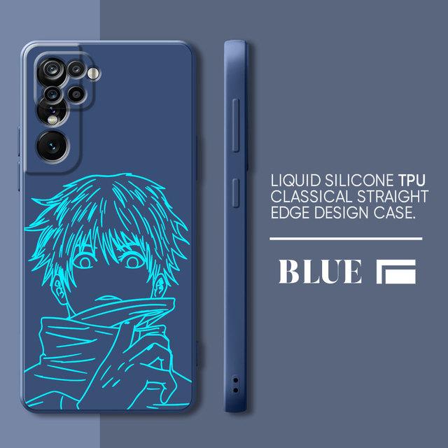 Cartoon Jujutsu Kaisen Phone Case For Samsung Galaxy A71 A21s A01 A03s A70 A31 A02 A51 A50 A11 Silicone Square Liquid Cover Bag