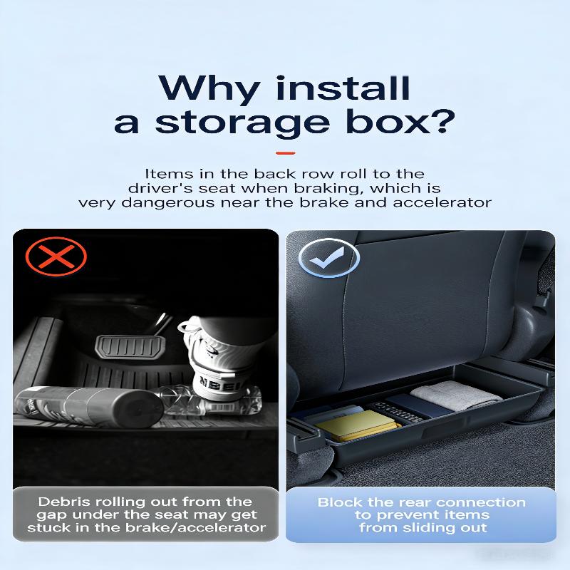 Model Y 2025 2026 Under Seat Storage Box For  Drawer Type Car Interior Accessory Flexible Multifunctional Storage