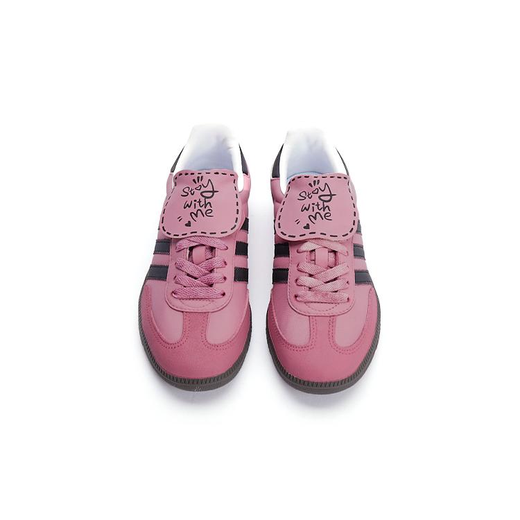 adidas Оригинальные Samba OG Низкие Скейтбордические Кроссовки Унисекс Фуксия B75806(Команда15-)