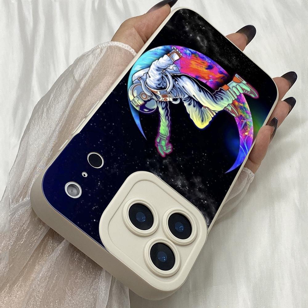 M276 Astronaut art Angel Eyes Soft Phone Cases for iPhone Samsung Galaxy Xiaomi Rdemi Huawei Honor Infinix Realme OPPO Vivo All Model TPU Case