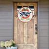 Rustic Wooden "Miller Since 1855" Beer Tin Sign, 8x8 Inches, Vintage Metal Wall Art Decor for Home, Restaurant, Bar, Cafe, Garage Decor
