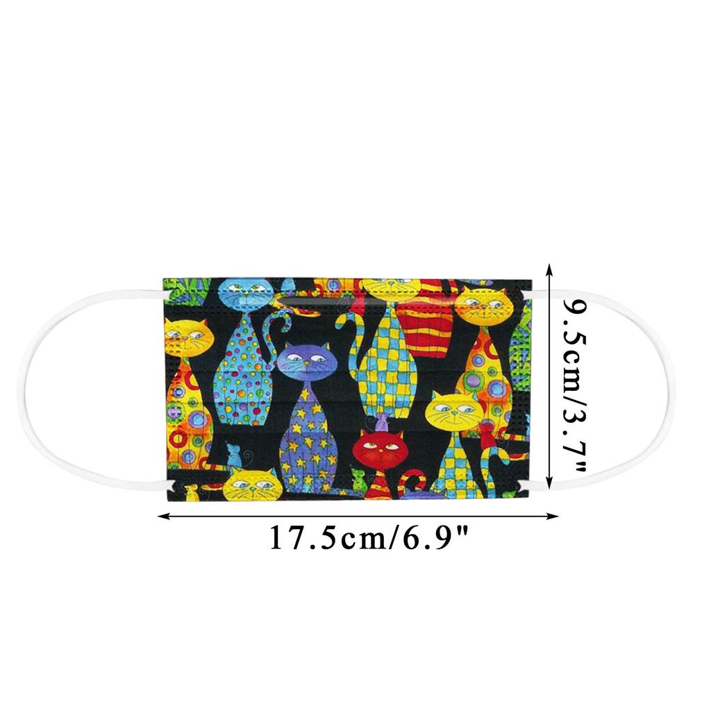 10PCS Adult's Mask Disposable Face Mask Industrial 3Ply Ear Loop